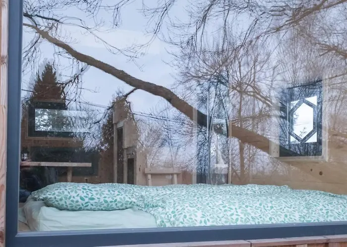 Enjoy Cozy Tree House Hills Forest Gardens Beautiful Views Sauna Hotbath 度假居 Jablonné v Podještědí