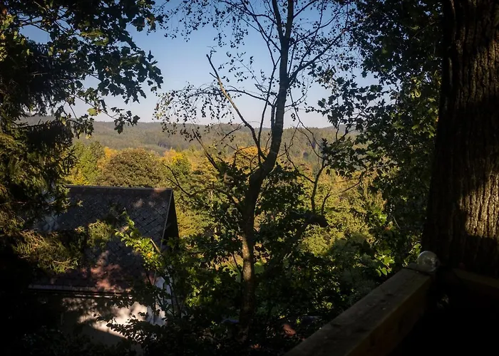 Enjoy Cozy Tree House Hills Forest Gardens Beautiful Views Sauna Hotbath Jablonné v Podještědí