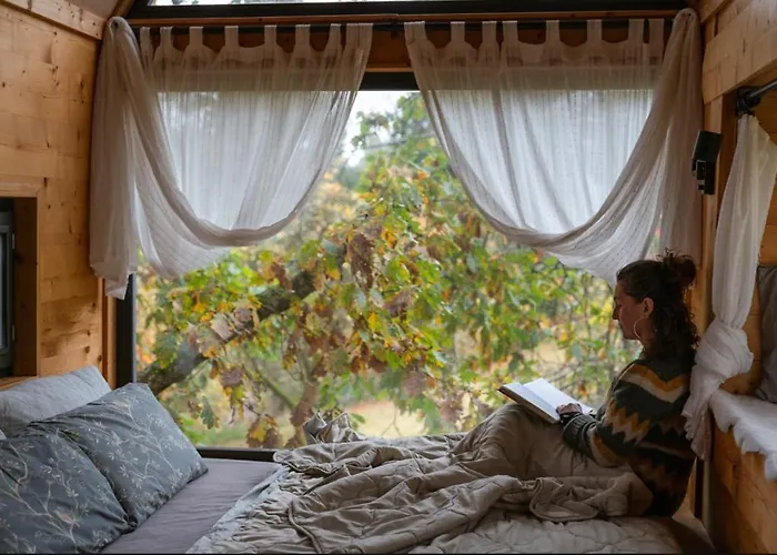 펜션 Enjoy Cozy Tree House Hills Forest Gardens Beautiful Views Sauna Hotbath *